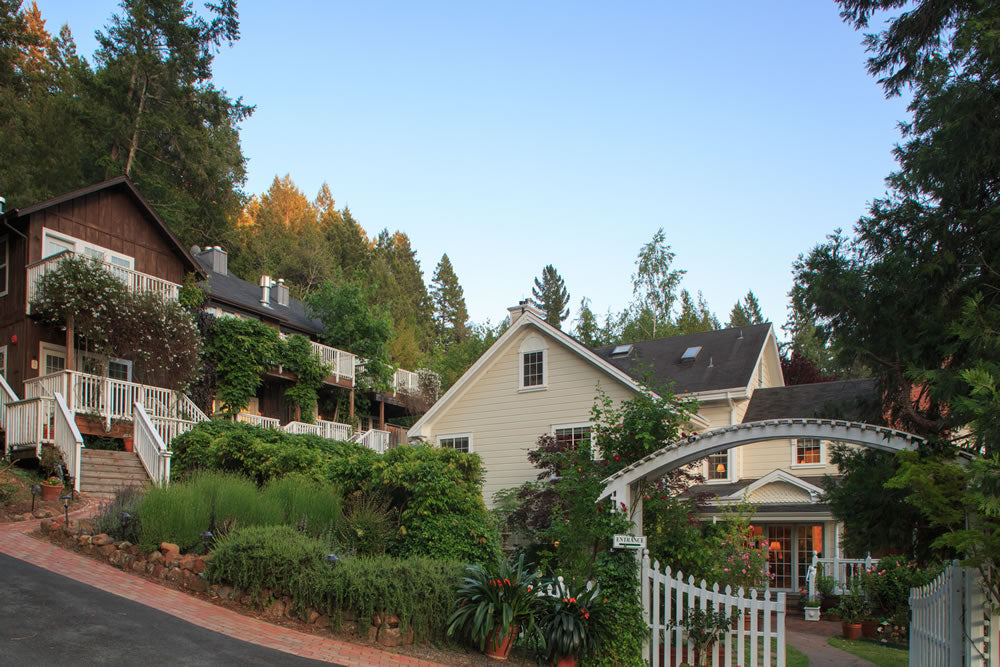 Exterior of Inn at Occidental on Sonoma Coast.  Home base for San Francisco Wine School's Sonoma Coast Road Trip