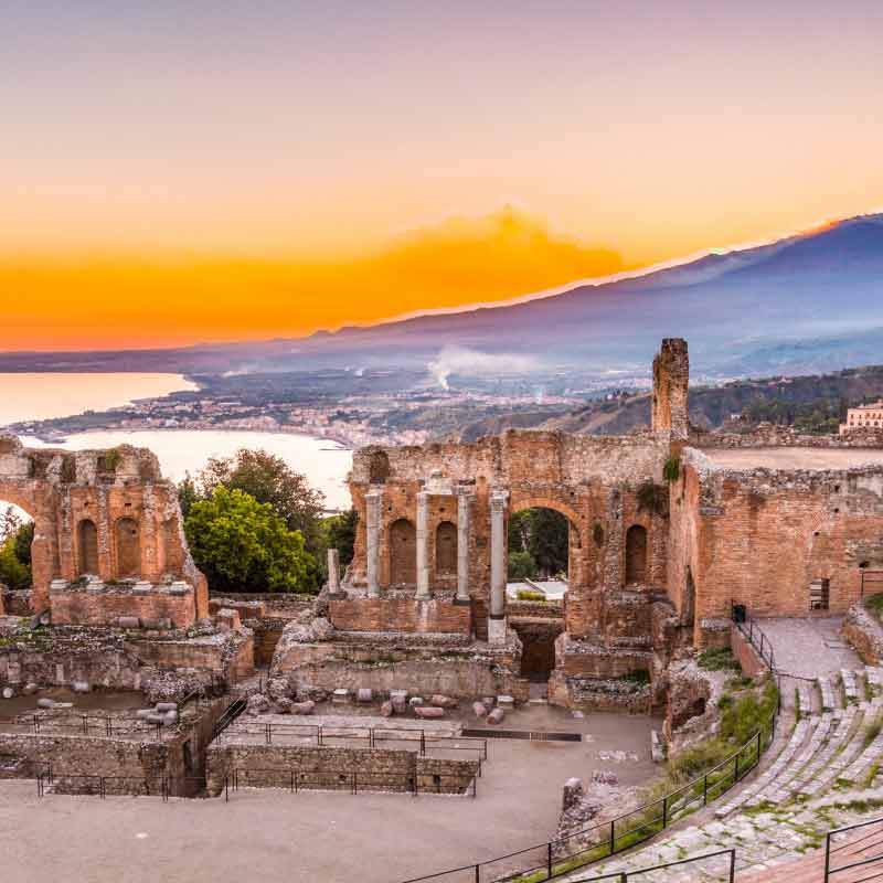 Ancient ruins on the coast in Sicilia, Italy